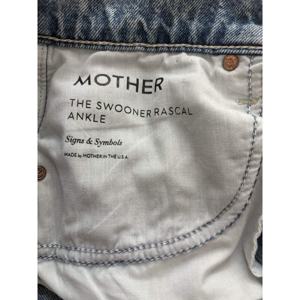 Mother Superior Denim The Swooner Rascal‎ Hi Rise Ankle 28 Signs & Symbols Jeans - Picture 8 of 11